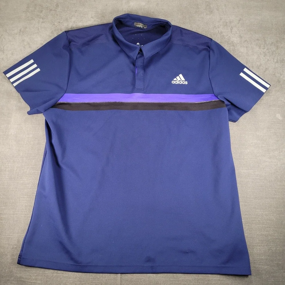 Adidas Barricade Golf Polo Shirt‎ ClimaCool Athletic Training 2XL
